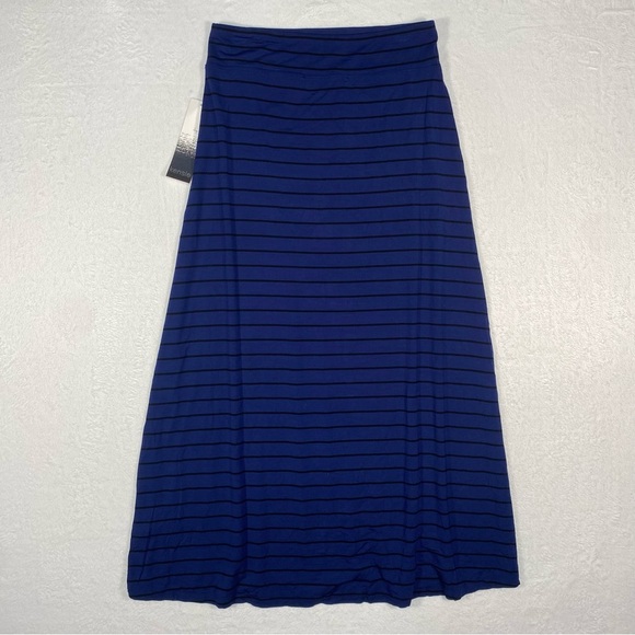 NWT Kensie Women's Skirt Blue/ Black Stripe size Small Boho Hippie Spring - Picture 9 of 10